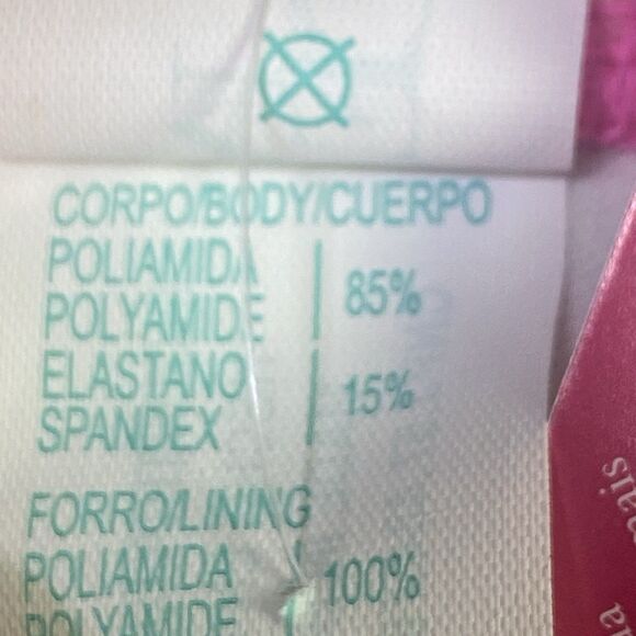 AGUA DOCE Brazilian 2-pc Bikini Size Large Pink Flowers Lace Trim Hip Tie - Picture 12 of 12